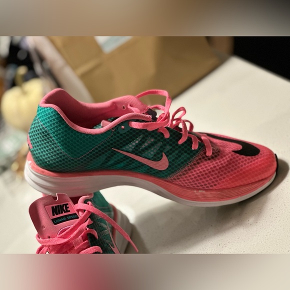 Nike Pink and Green (Watermelon) Athletic Shoes Size 9 - Picture 2 of 9